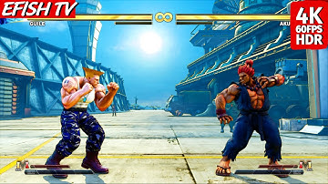 Guile vs Akuma (Hardest AI) - Street Fighter V | PS5 4K 60FPS