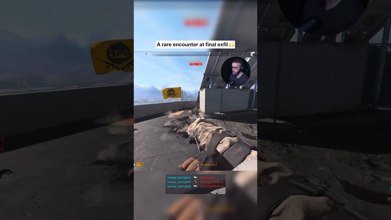 A rare encounter at final exfil in the DMZ #callofduty #dmz #cod