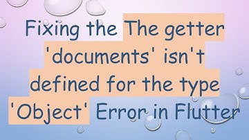 Fixing the The getter 