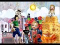 Festive cake.  Collage Art Video.