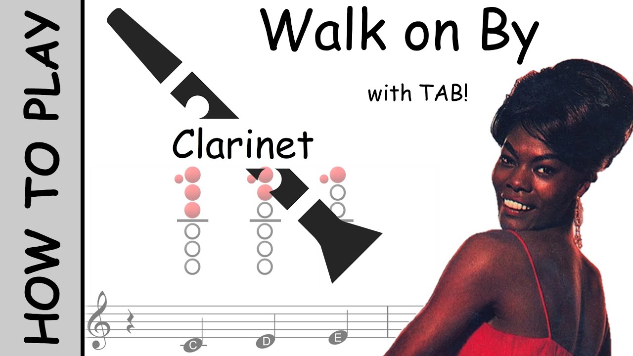 How to play Walk on By on Clarinet | Sheet Music with Tab