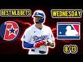BEST MLB Player Props & Bets for Wednesday 8/13 - Best Drafters Bets TODAY