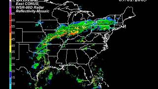 2003 Grace - East CONUS WSR-88D Radar Mosaic Animation