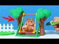 ДОМ ДЛЯ ХОМЯКА 🐹 | РИСУЮ КАЧЕЛИ С ДЕРЕВЬЯМИ 3D РУЧКОЙ  ДОМ ДЛЯ ХОМЯКА DIY