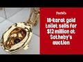 18-karat gold toilet sells for $12 million at Sotheby's auction