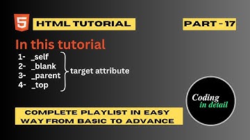 HTML Target Attribute (_self , _blank , _top , _parent ) | part-17