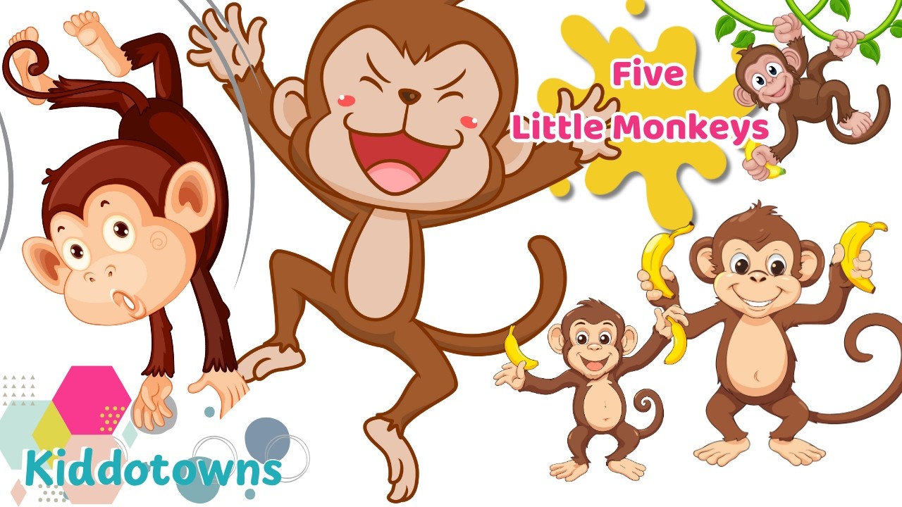🎵 Five Little Monkeys Song for Kids Fun Nursery Rhyme 🎶 - YouTube