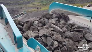Powerscreen crushing & screening train in basalt - 1300MXT, CH2100X & CH2200