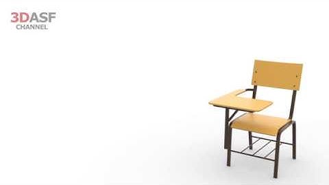 Chair Classroom Folding Animation - Royalty Free Stock Footage