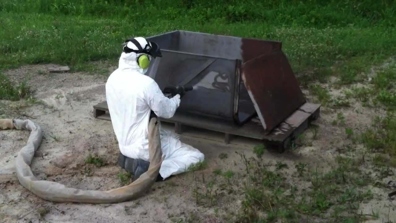 Slurry Blasting Paint Removal YouTube