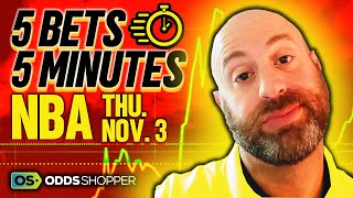 5 Best NBA Bets In 5 Minutes | Thursday 11/3/22 NBA Picks & Predictions