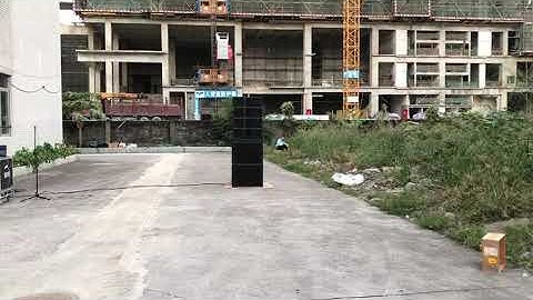 KA-R-A and SB18 Powered Line Array Sound System Outdoor test