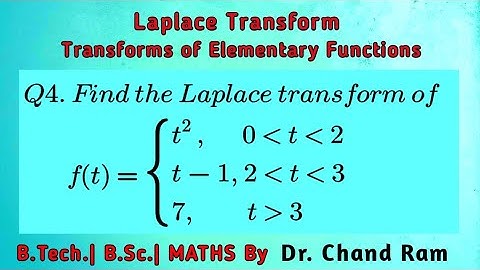 Question#4 on Laplace Transform of Elementary Functions.