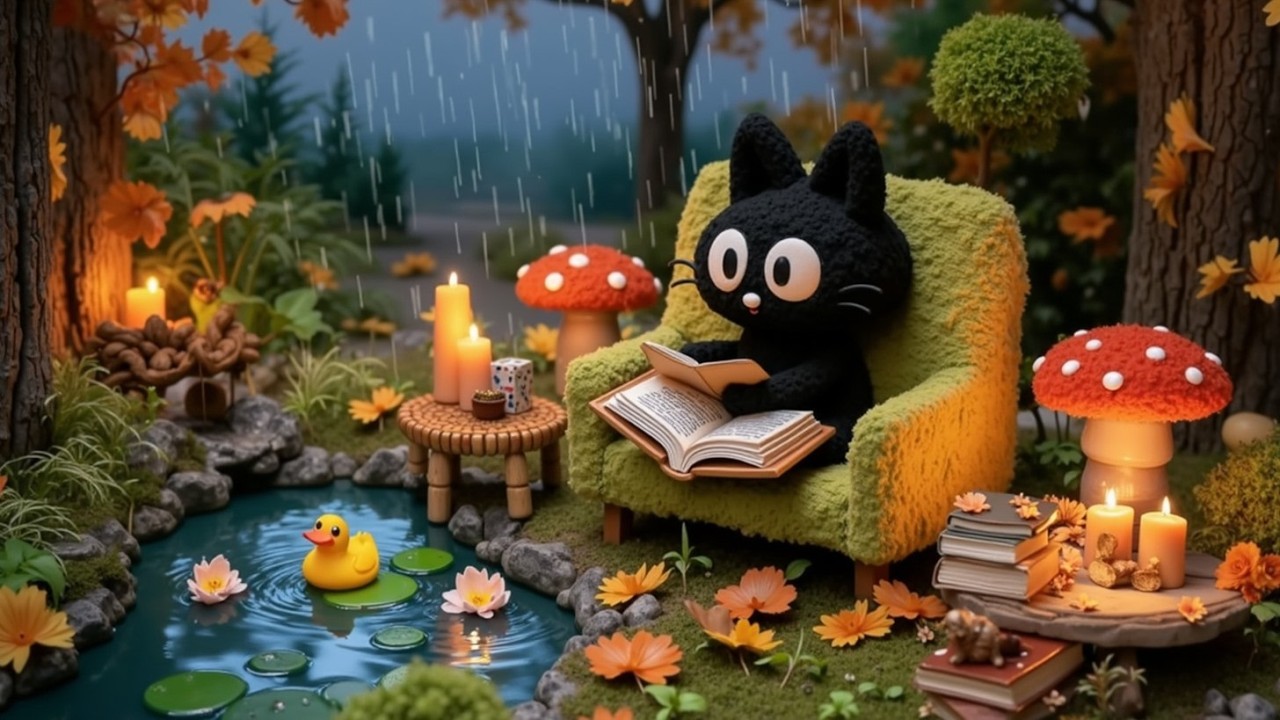 Дождливый джаз лоу-фай ~ мягкая музыка для учебы ~ уютный лоу-фай для сна в лесу