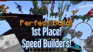 1st place in Speed Builders! | Minecraft Pocket Edition Mineplex Server