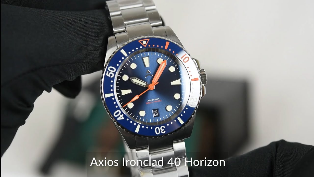 メンズ腕時計 美品・完売品マイクロブランド Axios Ironclad 40 Horizon