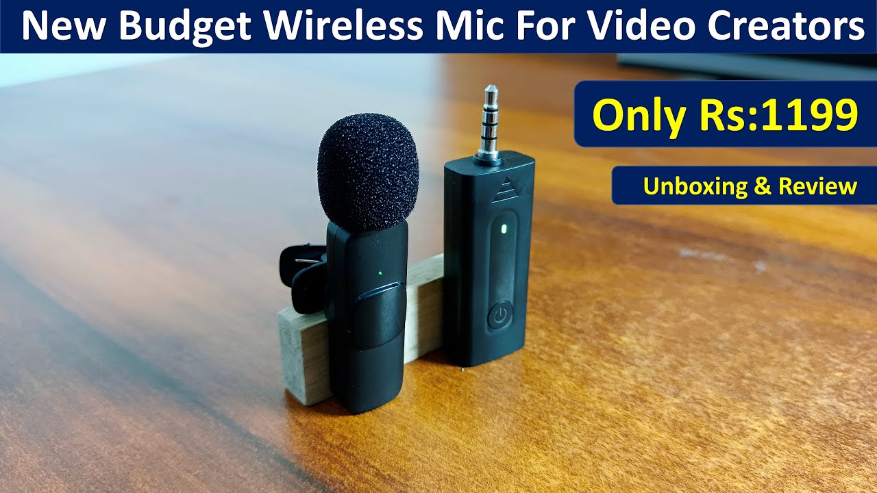 K35 Wireless Microphone Unboxing and Review in Hindi YouTube