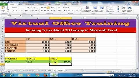Perform a Two Dimensional Lookup || Excel Tricks Two Way Lookup in Excel