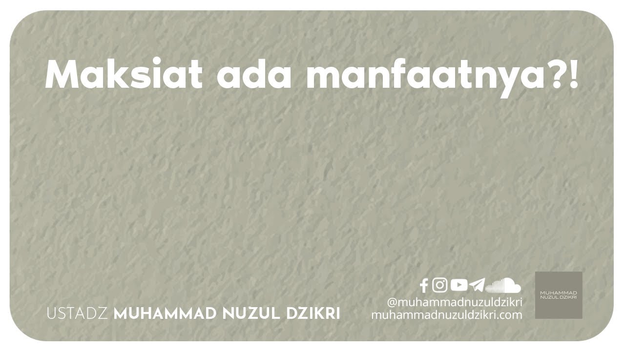 MAKSIAT ADA MANFAATNYA?! (4 menitan)