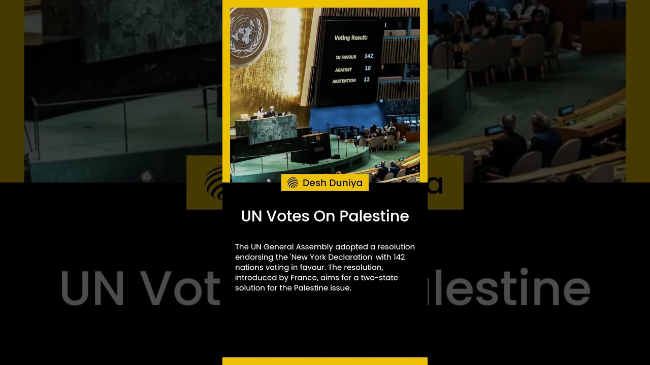 UN Votes On Palestine Desh Duniya Updates