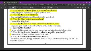 Oliver twist chapter one  questions and answers