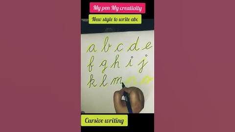 Stylish Cursive handwriting||beautiful handwriting learning skills#cursivewriting#shorts#cursiveabc