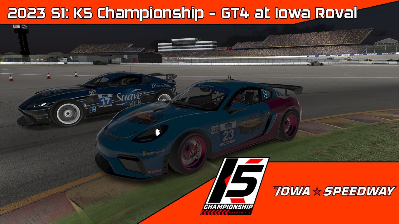 iRacing - K5 Championship - GT4 at Iowa Roval - YouTube