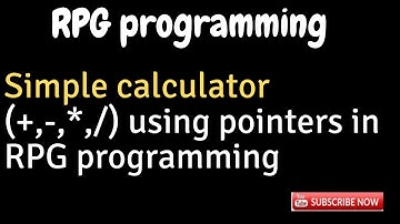 Simple calculator using pointers in RPG AS400