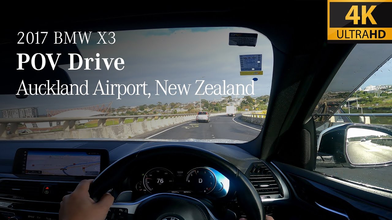BMW X3 2017 POV Drive to Auckland Airport [4K]