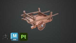 Stylized Wooden Cart - Autodesk Maya 2024, ZBrush, Substance 3D Painter / Timelapse