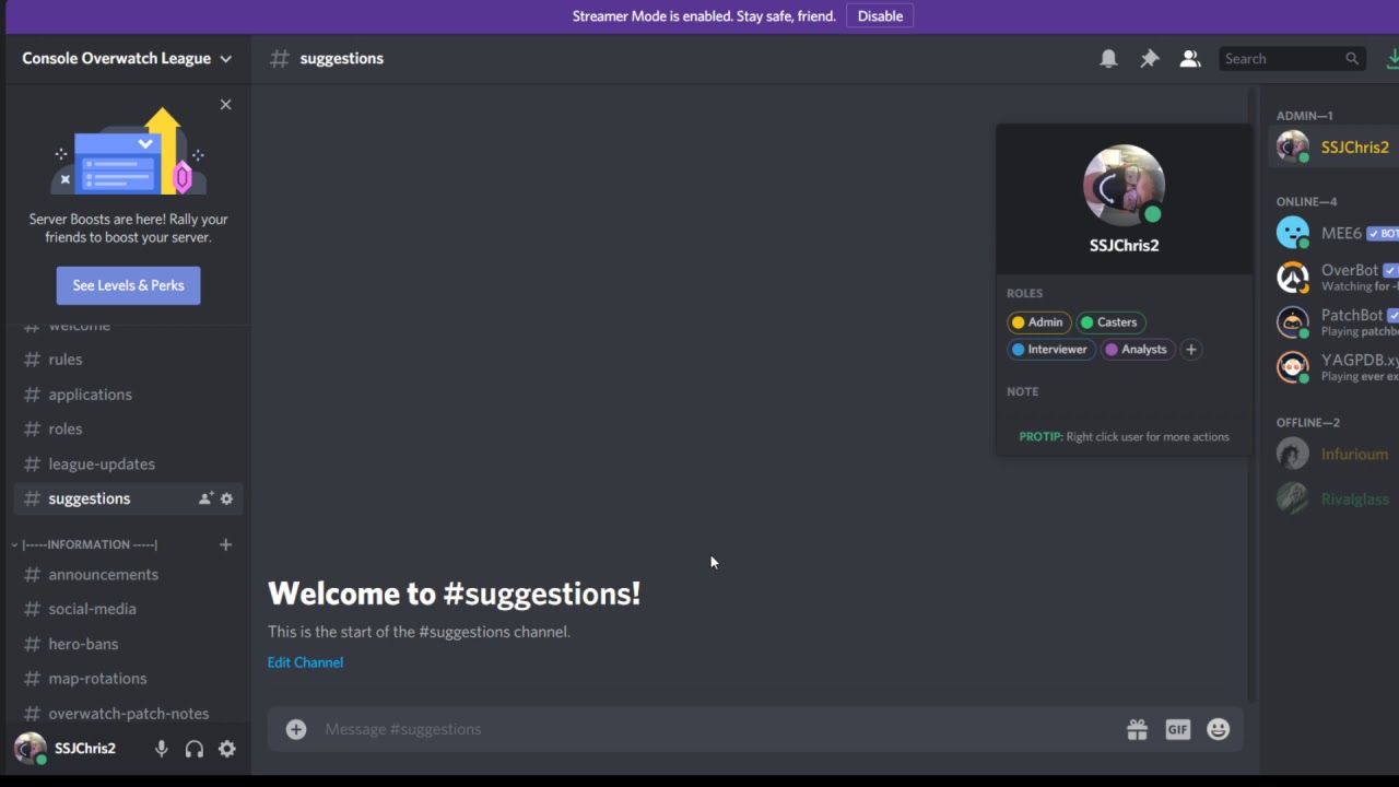 Finally Opening The Console Overwatch League Discord Sorry For The Late Update Youtube