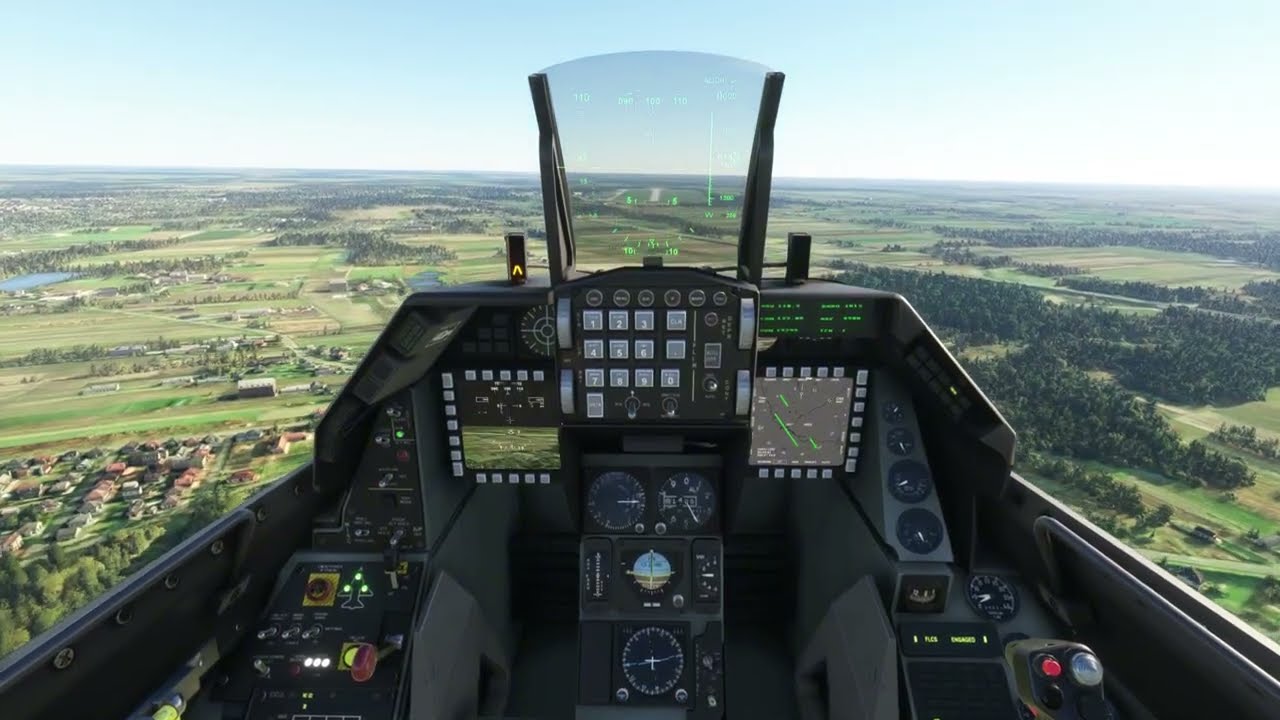 Landing into Lask Air Base with F16C  4056