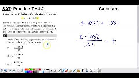 SAT Practice Test #1, Section #4, Problem #9