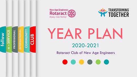 Rotaract Year Plan 2020-21 | Rotaract Club of New Age Engineers, RID 3150