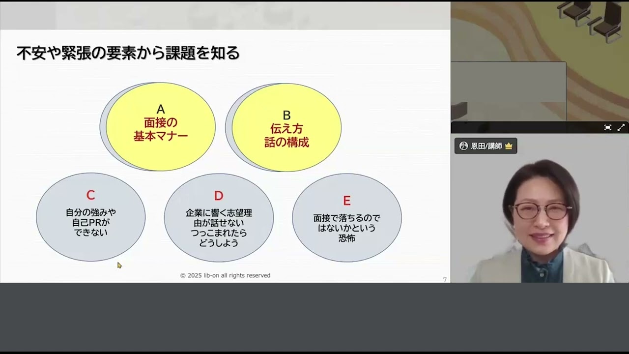 女性のためのキャリアデザイン～元人事が教えるPart4 面接力アップセミナー