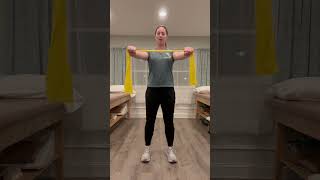 Horizontal abduction with a band