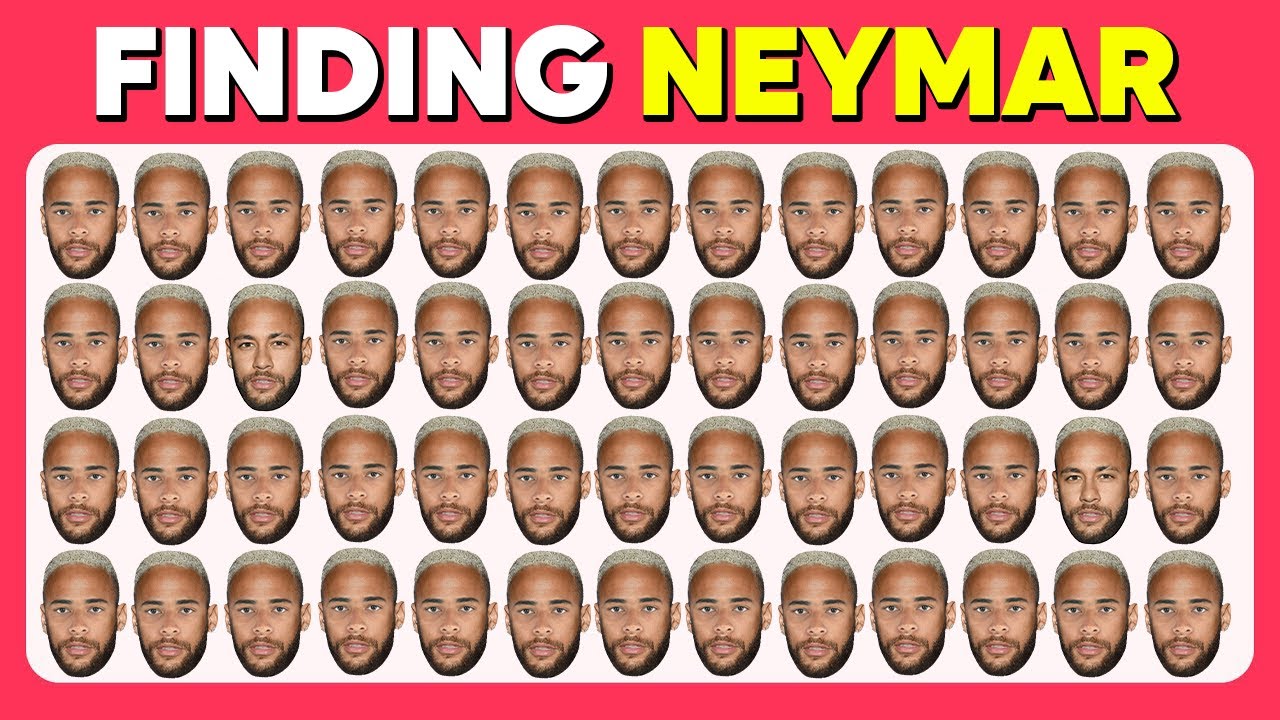 IQ Test ~ Can You find Neymar Jr ? [ Easy to hard Quiz ] Where is Messi ...