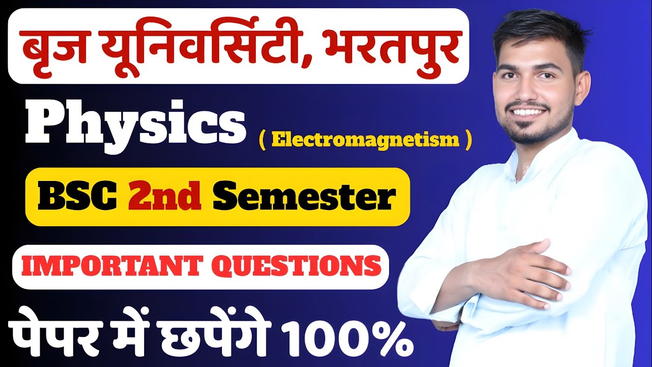 Physics BSc 2nd semester Important Questions for exam | Brij university Bharatpur | Electromagnetism