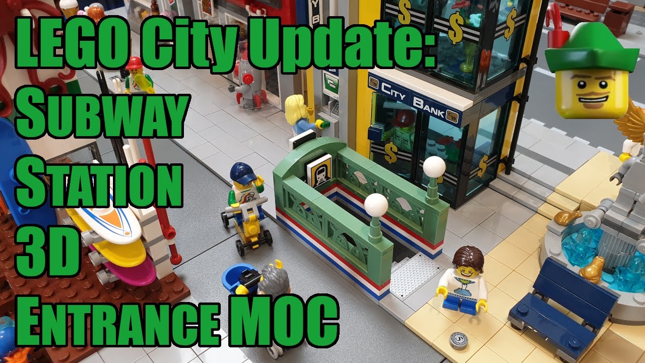 LEGO City Update Subway Station Entrance MOC -