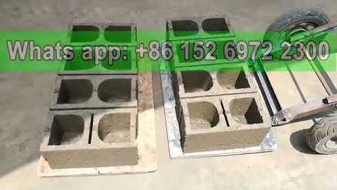 QT4-40 small manual concrete block making machine, semi automatic brick machine price for new starer