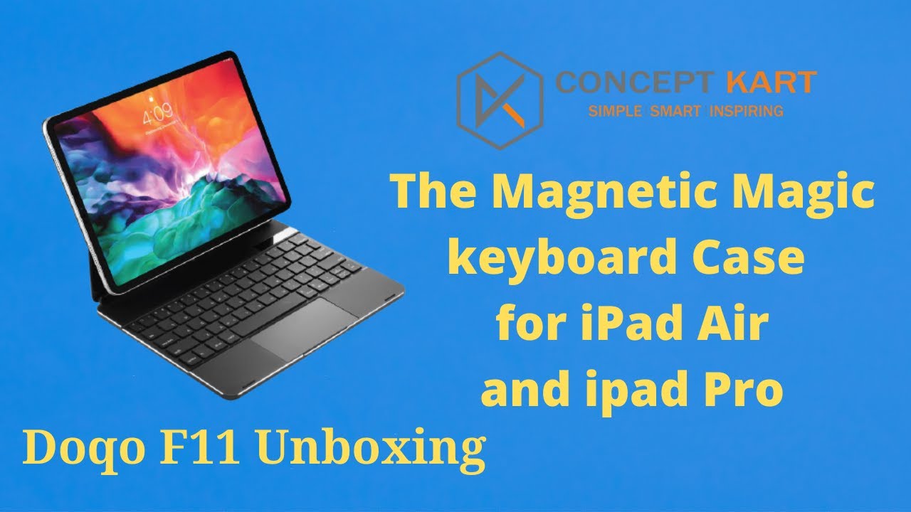 Doqo - F11 Magnetic Wireless Keyboard Case - YouTube