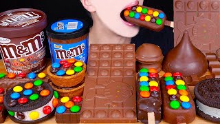 ASMR M&M'S MAGNUM KISSES KINDER OREO CHOCOLATE ICE CREAM NUTELLA TWIX MUKBANG 먹방 咀嚼音 EATING SOUNDS