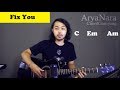 Chord gampang fix you  coldplay by arya nara tutorial gitar untuk pemula