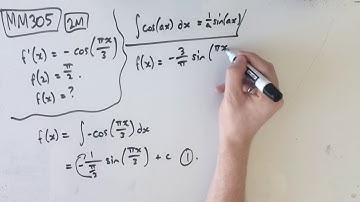 MM305 Maths Methods Fortify Study Guide - "How to find an original function from its derivative"