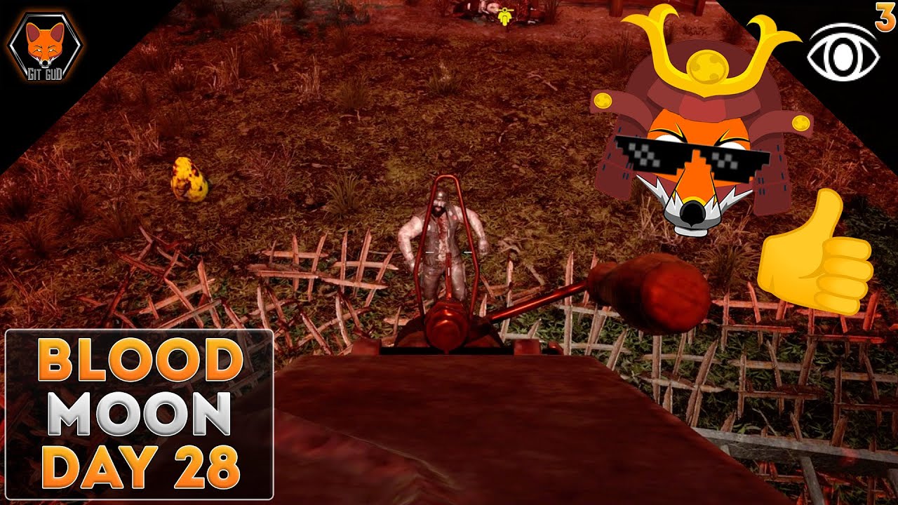 Blood Moon Horde Night Day 28! (7 Days to Die PERCEPTION Season 3 Episode 28)