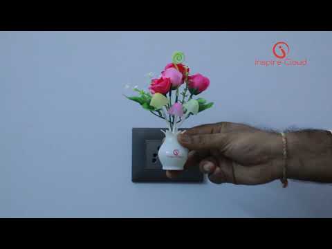 InspireCloud Energy Saving Color Changing Automatic Sensor Mushroom Shaped Night Lamp (16 cm, Pink)