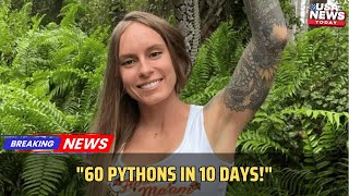 Florida Woman Makes History: Wins Python Challenge 2025 with Record 60 Snakes । USA NEWS TODAY