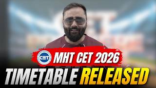 Mht Cet 2026 Timetable Released Pradeep Giri Sir