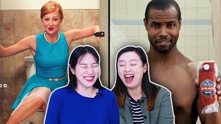 Korean Girls React To 'Funny Commercials from U.S.'
