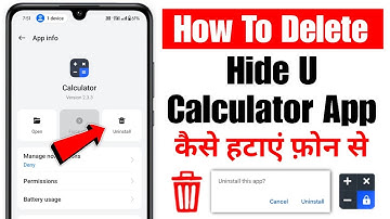 How To Delete Hide Calculator App | Hide U Calculator App Delete Kaise Kare | Calculator App Delete